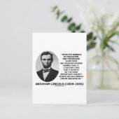 Abraham Lincoln over onderwijs Briefkaart (Staand voorkant)