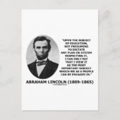 Abraham Lincoln over onderwijs Briefkaart (Voorkant)