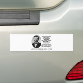 Abraham Lincoln over onderwijs Bumpersticker (Op auto)