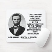 Abraham Lincoln Patiëntenvertrouwen Muismat (Met muis)