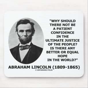 Abraham Lincoln Patiëntenvertrouwen Muismat