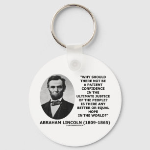 Abraham Lincoln Patiëntenvertrouwen Sleutelhanger