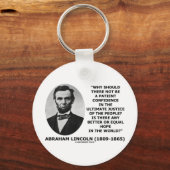 Abraham Lincoln Patiëntenvertrouwen Sleutelhanger (Voorkant)