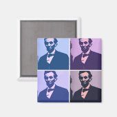 Abraham Lincoln Pop Art Magneet (Voorkant / Achterkant)