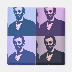 Abraham Lincoln Pop Art Magneet