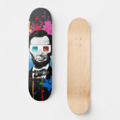 Abraham Lincoln Pop Art Multikleur Straatspatten Persoonlijk Skateboard (Voorkant)