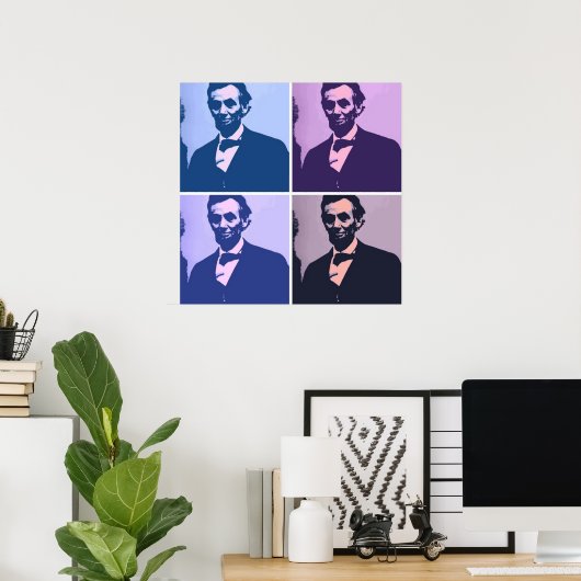 Abraham Lincoln Pop Art Poster (Thuiskantoor)