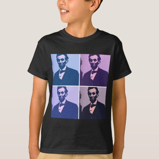 Abraham Lincoln Pop Art T-shirt (Voorkant)