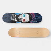 Abraham Lincoln Pop Art Tech Circuit Street Design Persoonlijk Skateboard (Horizontaal)