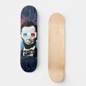 Abraham Lincoln Pop Art Tech Circuit Street Design Persoonlijk Skateboard (Voorkant)