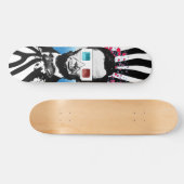 Abraham Lincoln Pop Art Zebraprint Straatstijl Persoonlijk Skateboard (Horizontaal)