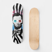 Abraham Lincoln Pop Art Zebraprint Straatstijl Persoonlijk Skateboard (Voorkant)