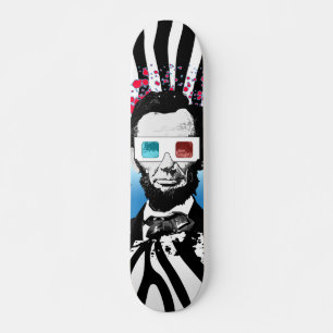 Abraham Lincoln Pop Art Zebraprint Straatstijl Persoonlijk Skateboard
