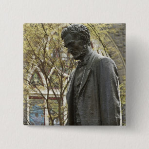 Abraham Lincoln, Portland, Oregon Vierkante Button 5,1 Cm