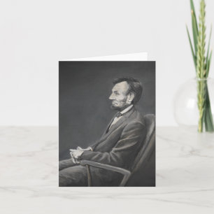 Abraham Lincoln Portrait Art Note Kaart
