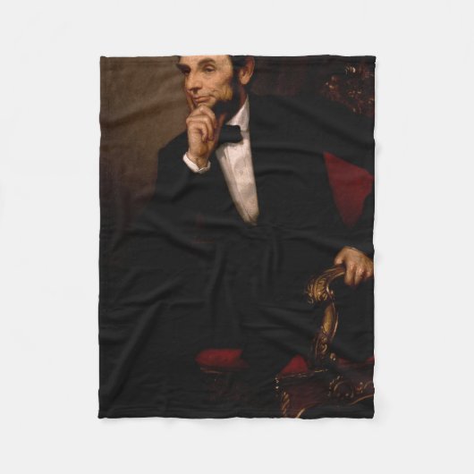 Abraham Lincoln Portrait George Peter Healy Fleece Deken (Voorkant)