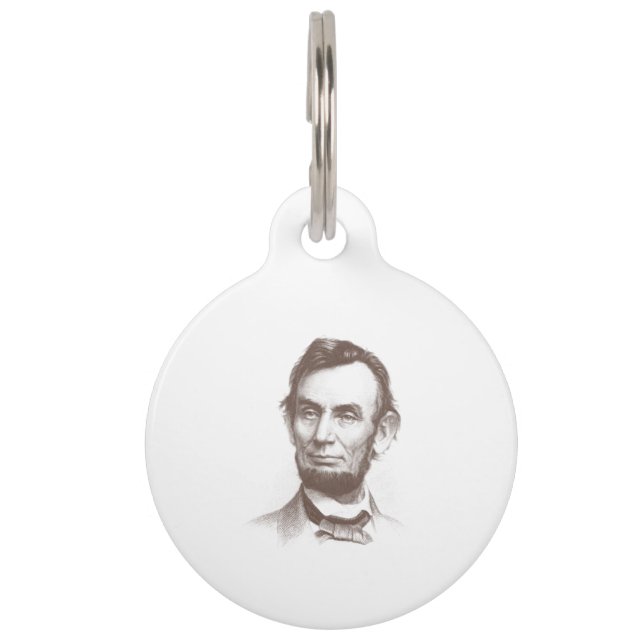  Abraham Lincoln Portrait Huisdierpenning (Voorkant)