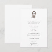  Abraham Lincoln Portrait Kaart (Voorkant / Achterkant)
