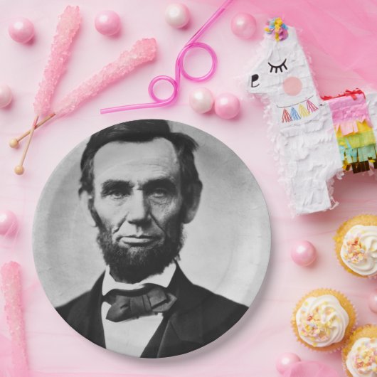 Abraham Lincoln Portrait Papieren Bordje (Feest)