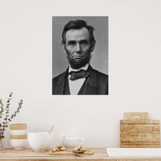Abraham Lincoln Portrait Poster (Keuken)