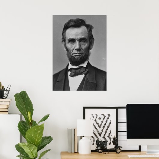 Abraham Lincoln Portrait Poster (Thuiskantoor)