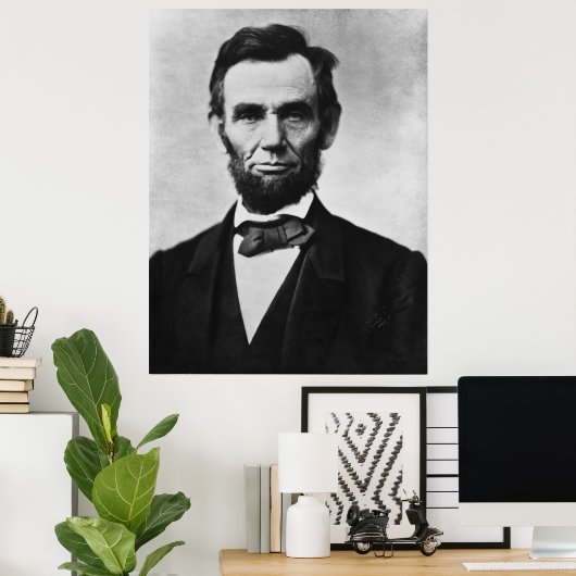 Abraham Lincoln Portrait Poster (Thuiskantoor)