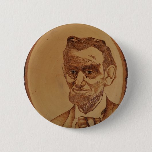 Abraham Lincoln Portrait Ronde Button 5,7 Cm (Voorkant)