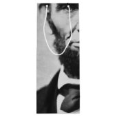 Abraham Lincoln Portrait Wijn Cadeautas (Achterkant)