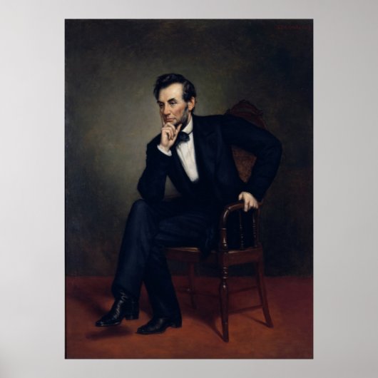 Abraham Lincoln Portret door George Healy Poster (Voorkant)