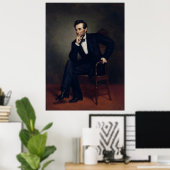Abraham Lincoln Portret door George Healy Poster (Thuiskantoor)