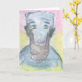 Abraham Lincoln Portret Drawing Spirituele kunst Kaart (Gele Bloem)