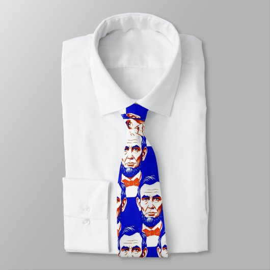Abraham Lincoln Portret - Grafische illustratie Stropdas (Gebonden)