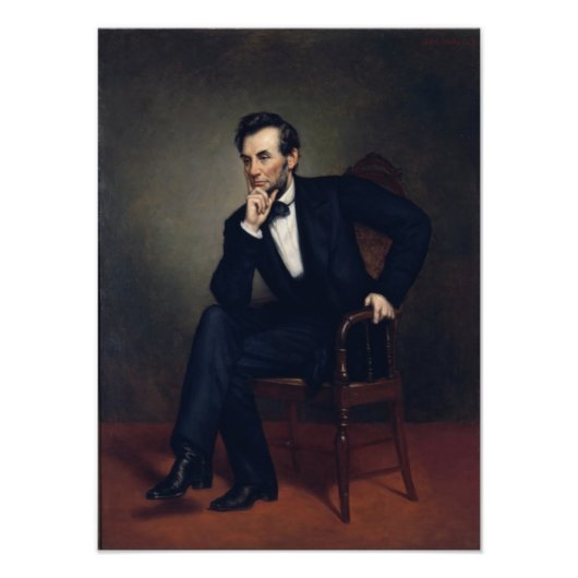 Abraham Lincoln Portret van George Healy Foto Afdruk (Voorkant)