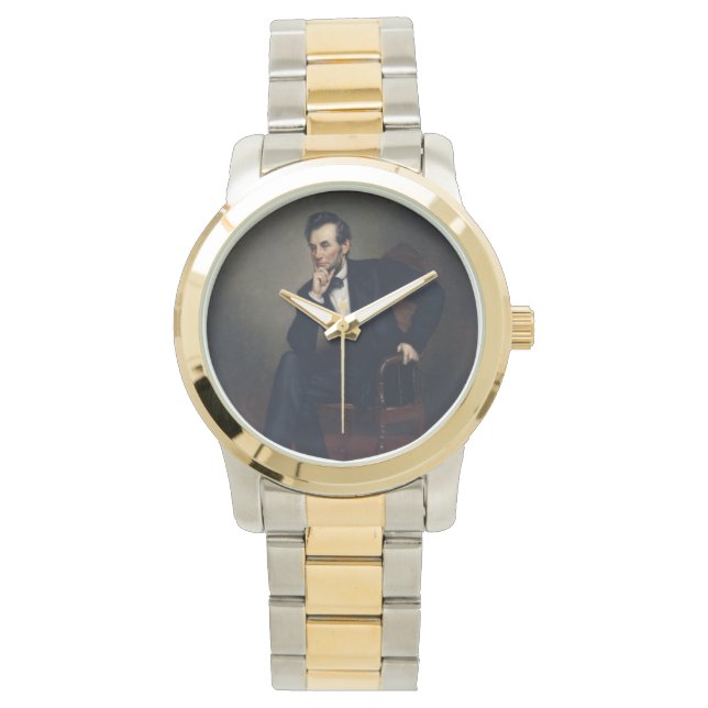 Abraham Lincoln Portret van George Healy Horloge (Voorkant)