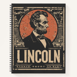 Abraham Lincoln President  Portret Ontwerp Notitieboek