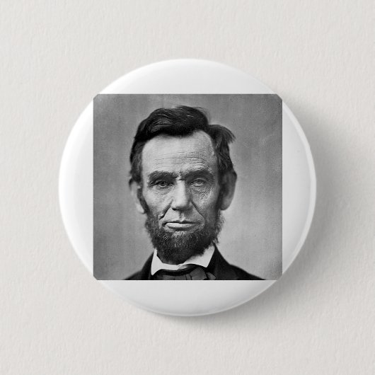 Abraham Lincoln - President Ronde Button 5,7 Cm (Voorkant)