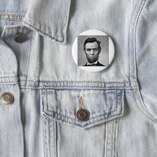 Abraham Lincoln - President Ronde Button 5,7 Cm (In situ)