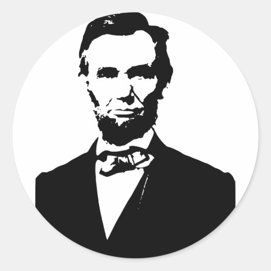 Abraham Lincoln President Verenigde Staten Ronde Sticker (Voorkant)