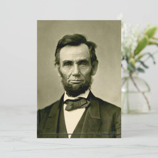 Abraham Lincoln president vs. Feestdagenkaart (Staand voorkant)