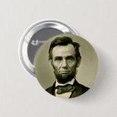 Abraham Lincoln president vs. Ronde Button 5,7 Cm (Voorkant /achterkant)