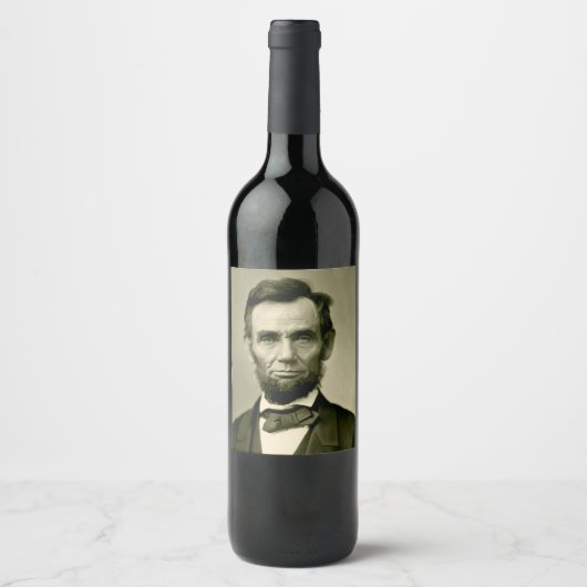 Abraham Lincoln president vs. Wijn Etiket (Voorkant)