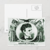 Abraham Lincoln presidentskandidaat Briefkaart (Voorkant / Achterkant)