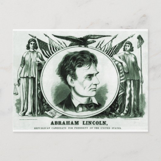 Abraham Lincoln presidentskandidaat Briefkaart (Voorkant)