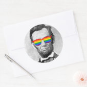 Abraham Lincoln Pride Ronde Sticker (Envelop)