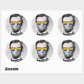 Abraham Lincoln Pride Ronde Sticker (Vel)