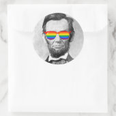 Abraham Lincoln Pride Ronde Sticker (Tas)