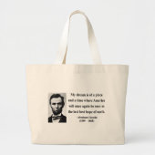 Abraham Lincoln Quote 10b Grote Tote Bag (Voorkant)