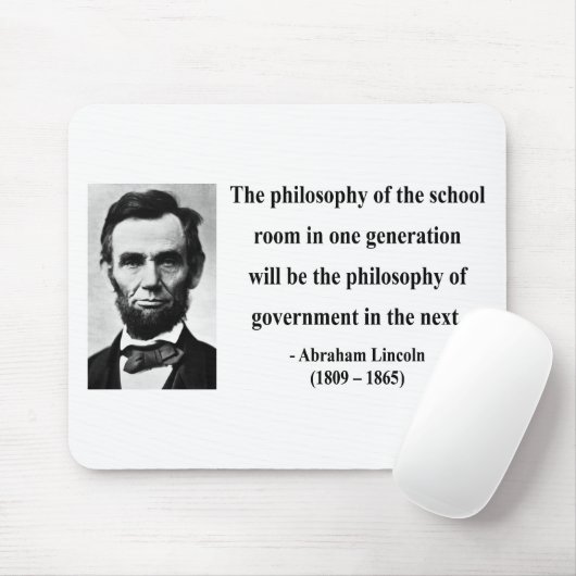 Abraham Lincoln Quote 11b Muismat (Met muis)