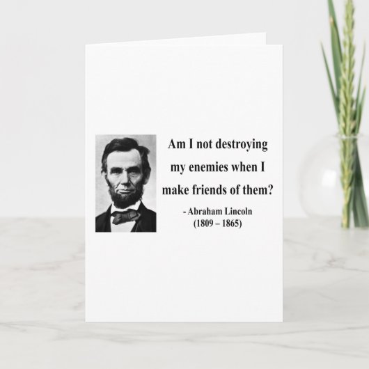 Abraham Lincoln Quote 12b Kaart (Voorkant)