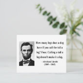 Abraham Lincoln Quote 13b Briefkaart (Staand voorkant)
